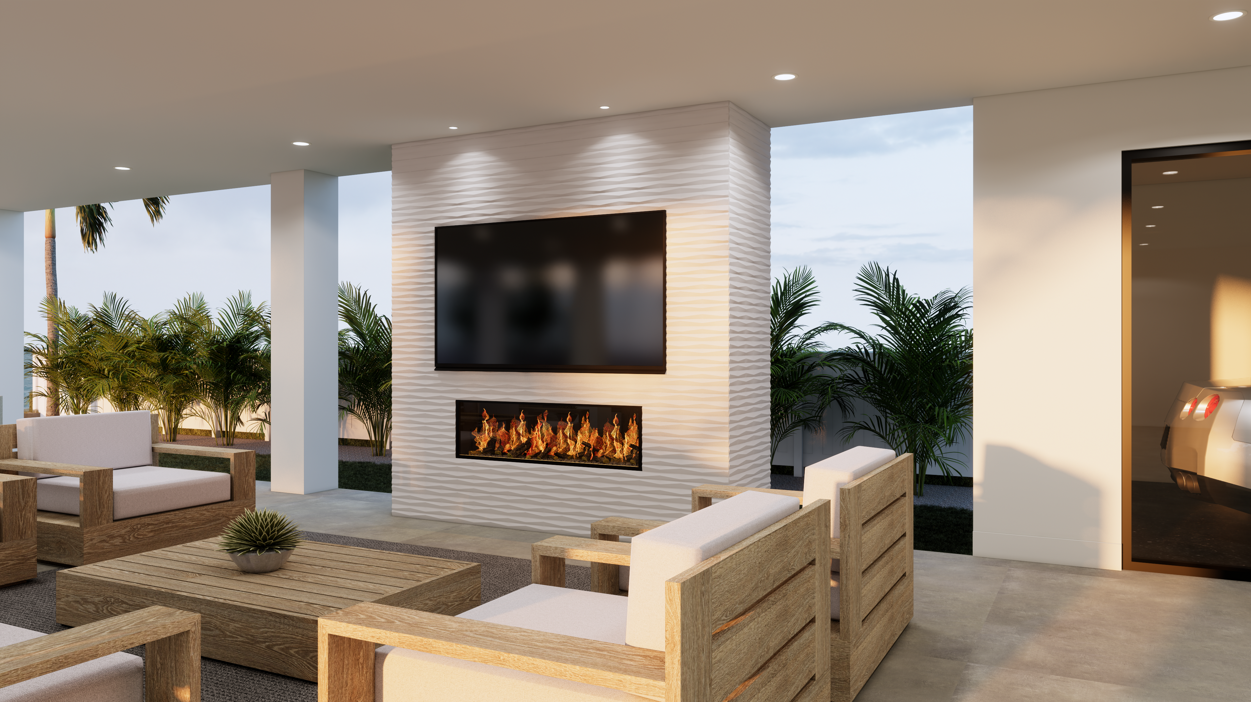 3517 Bayshore GF Outdoor Living Fireplace, X